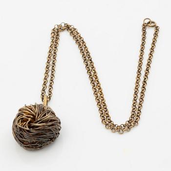 Flora Danica hänge med kedja silver, Danmark.