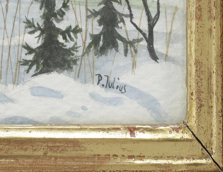 PER JULIUS, akvarell, signerad.