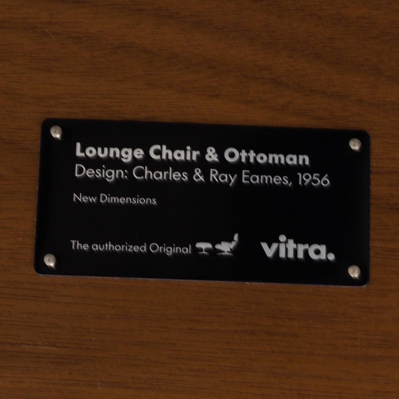CHARLES & RAY EAMES, a Lounge Chair and Ottoman, Vitra, 2010's.