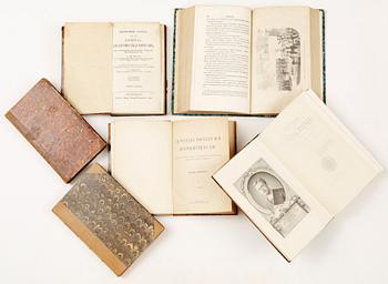 BOKPARTI OM HISTORIA, 27 vol, bla "Utkast till Helsinglands och Helsinge...Regemente.." av CP. Ström, Stockholm 1828.