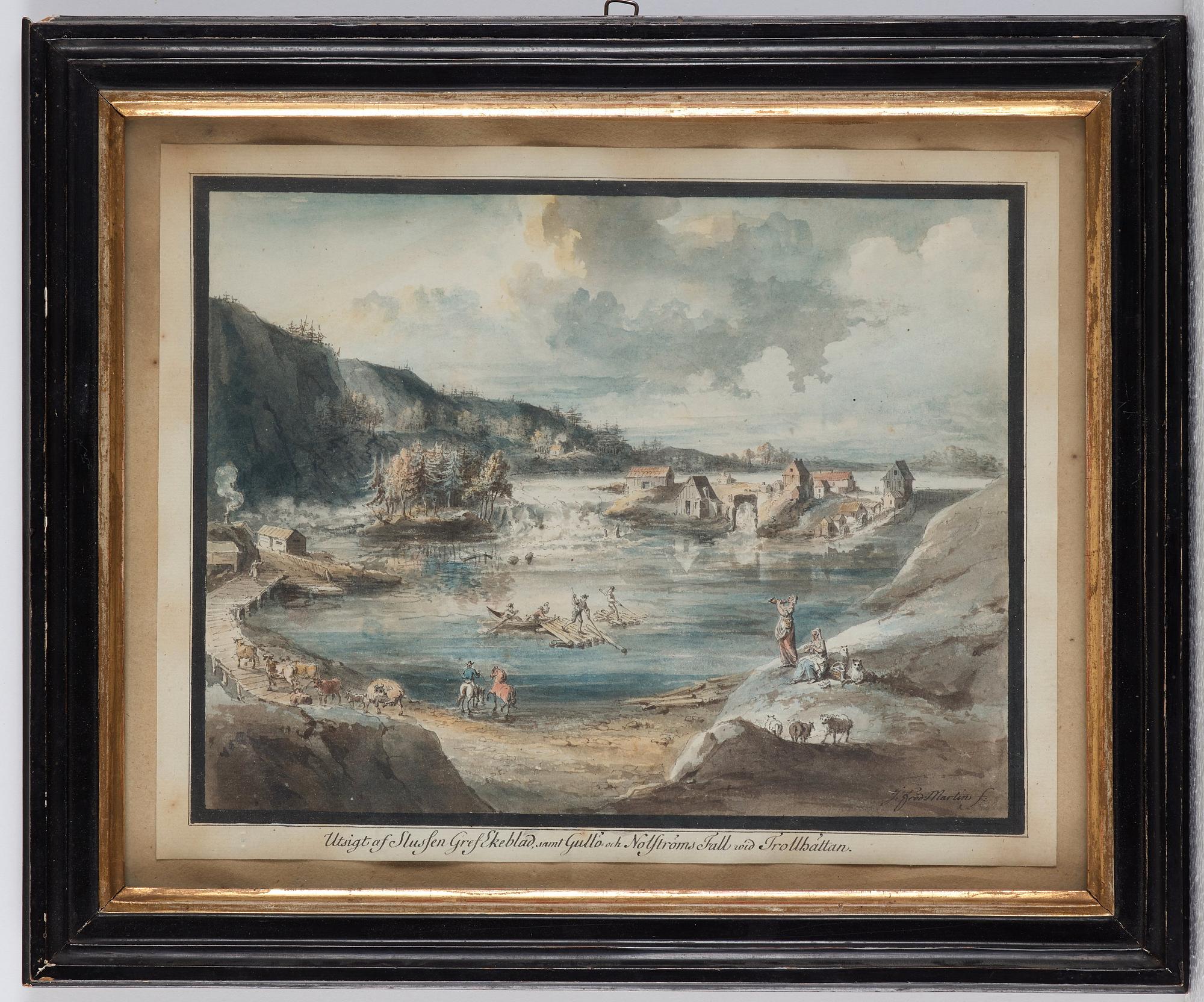 Johan Fredrik Martin, Ten scenes from the waterfalls at Trollhättan, Sweden.