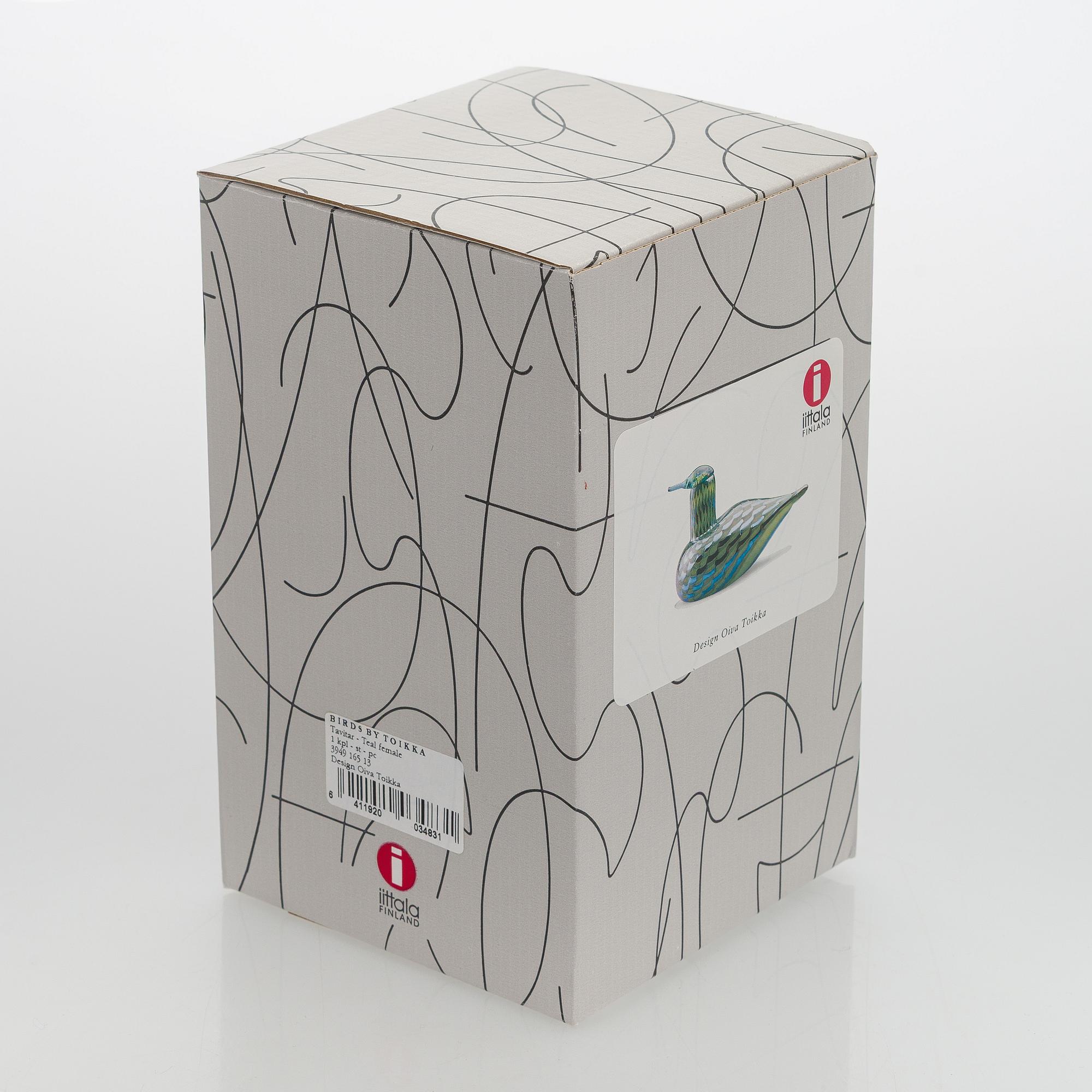 Oiva Toikka, lasilintu, "Tavitar", signeerattu O. Toikka Nuutajärvi.