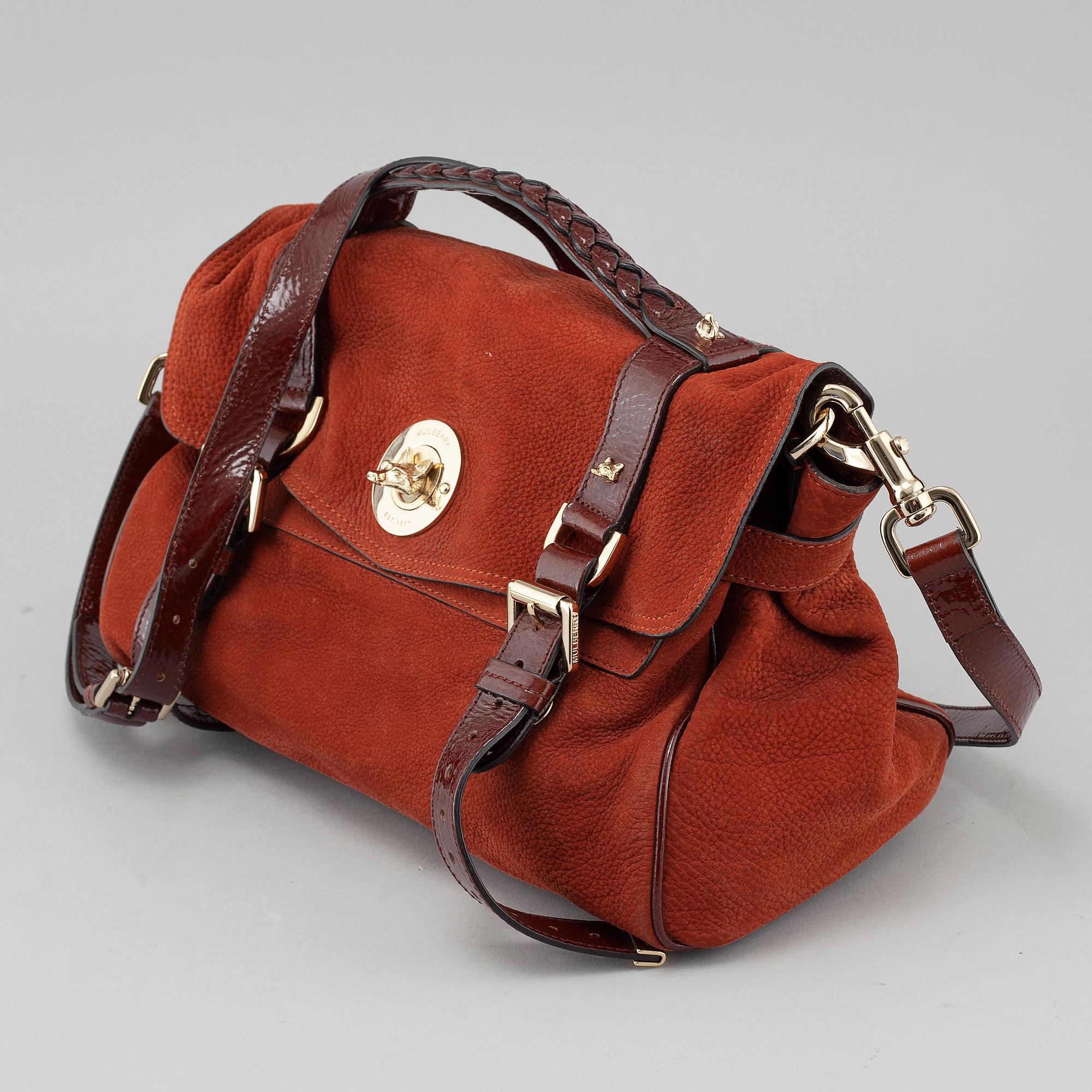 MULBERRY, a "Fox Lock Maxi Grain Nubuck Alexa" bag.
