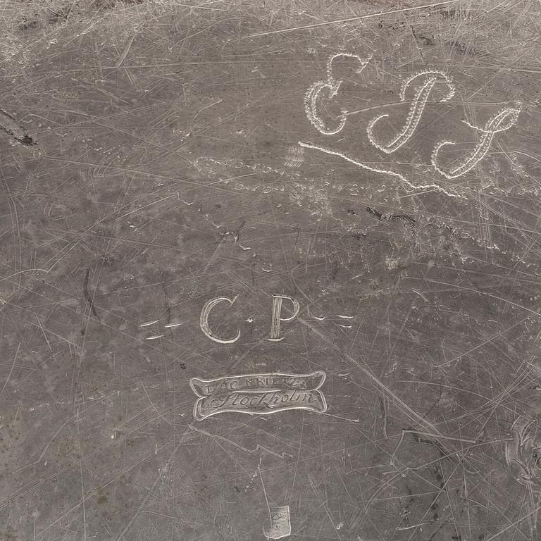 ERIC PETTERSSON KRIETZ (mästare i Stockholm 1753-95/1805)  fat tenn Stockholm 1774 fyrstämplat.