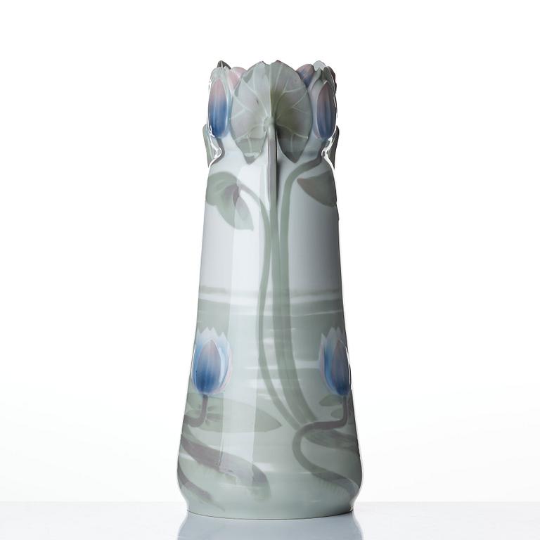 Ruben Rising, an Art Nouveau porcelain vase, Rörstrand, Sweden ca 1900.