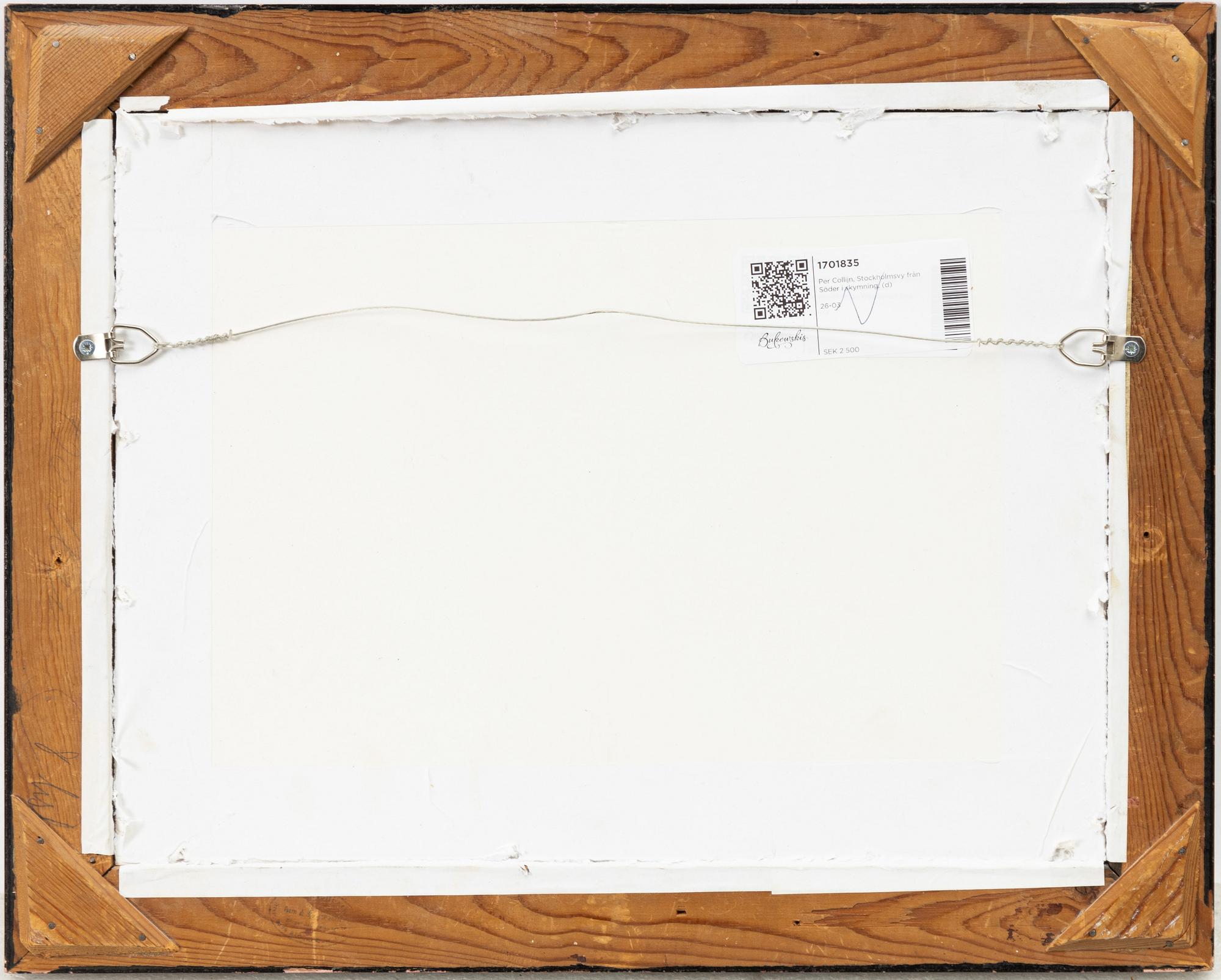 Per Collijn, Stockholmsvy från Söder i skymning.