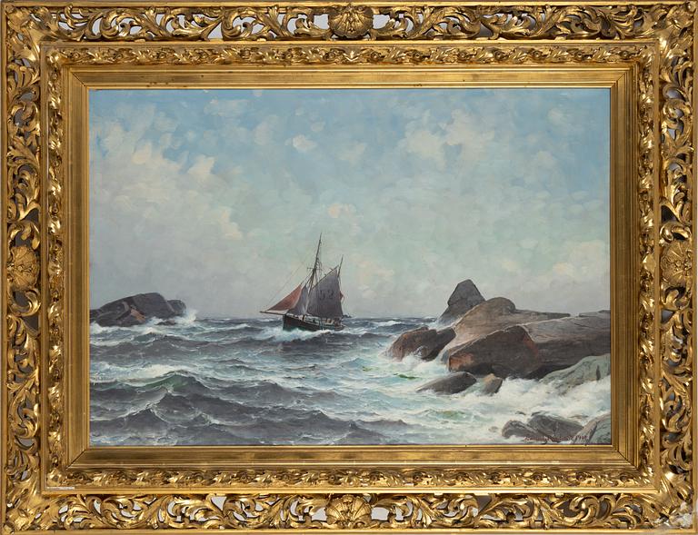 Lauritz Haaland, oil on canvas, signed and dated 1901.