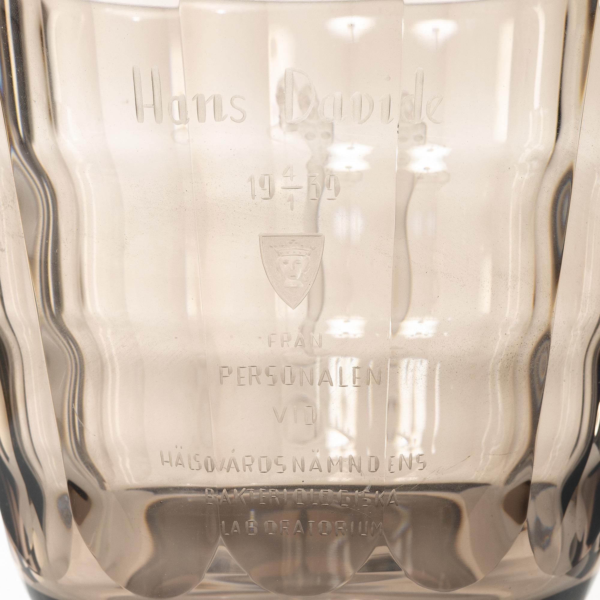 Simon Gate, Bowl, glass, Orrefors, 1930s.