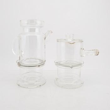 Signe Persson-Melin, a set of 16 pcs of "Boda Nova-serie", fireprooof glass and cork, 1970s.