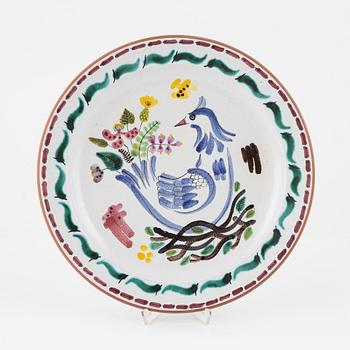 Stig Lindberg, an earthenware dish, Gustavsberg studio, Sweden.