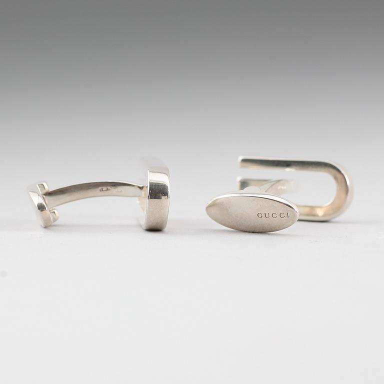 MANSCHETTKNAPPAR, silver, Gucci.