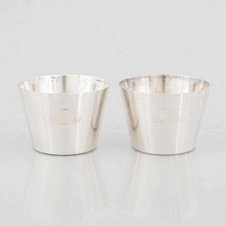 Wiwen Nilsson, bägare, 6 st, sterlingsilver, Anders Nilsson, Lund 1960-62.