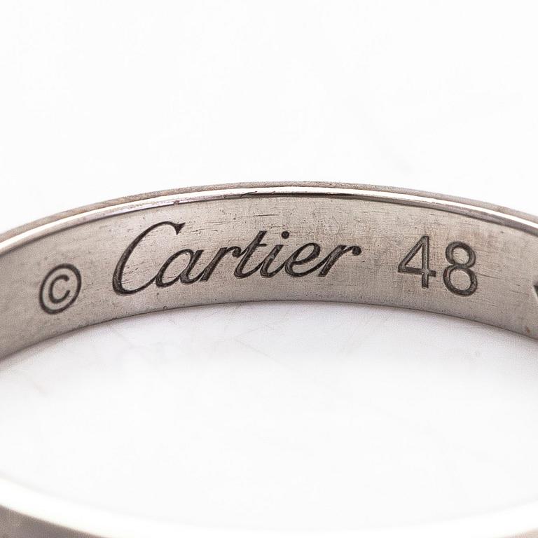 Cartier, sormus, "1895", platinaa ja timantti n. 0.009 ct.