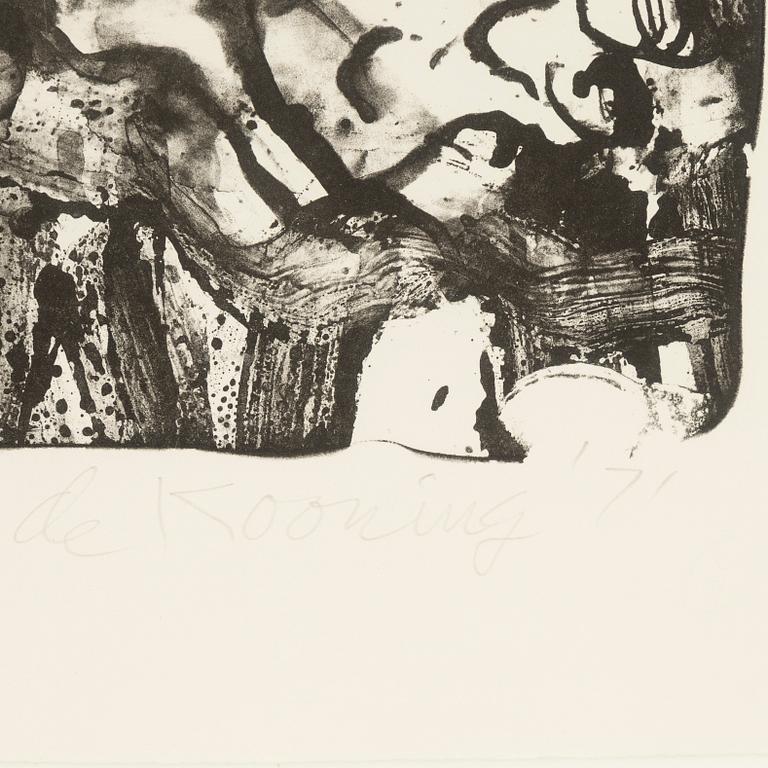 Willem de Kooning, litografi, 1971, signerad 48/60.