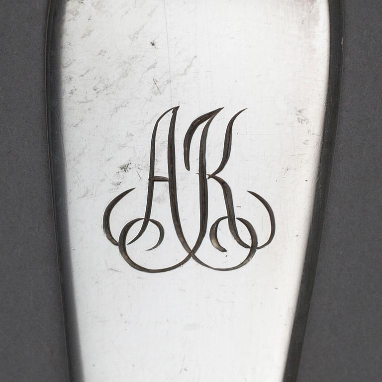 BESTICK, 6+6 st, silver, "Helsingfors" Kultakeskus, Tavastehus 1957-1960. Tot. vikt ca 580 g.