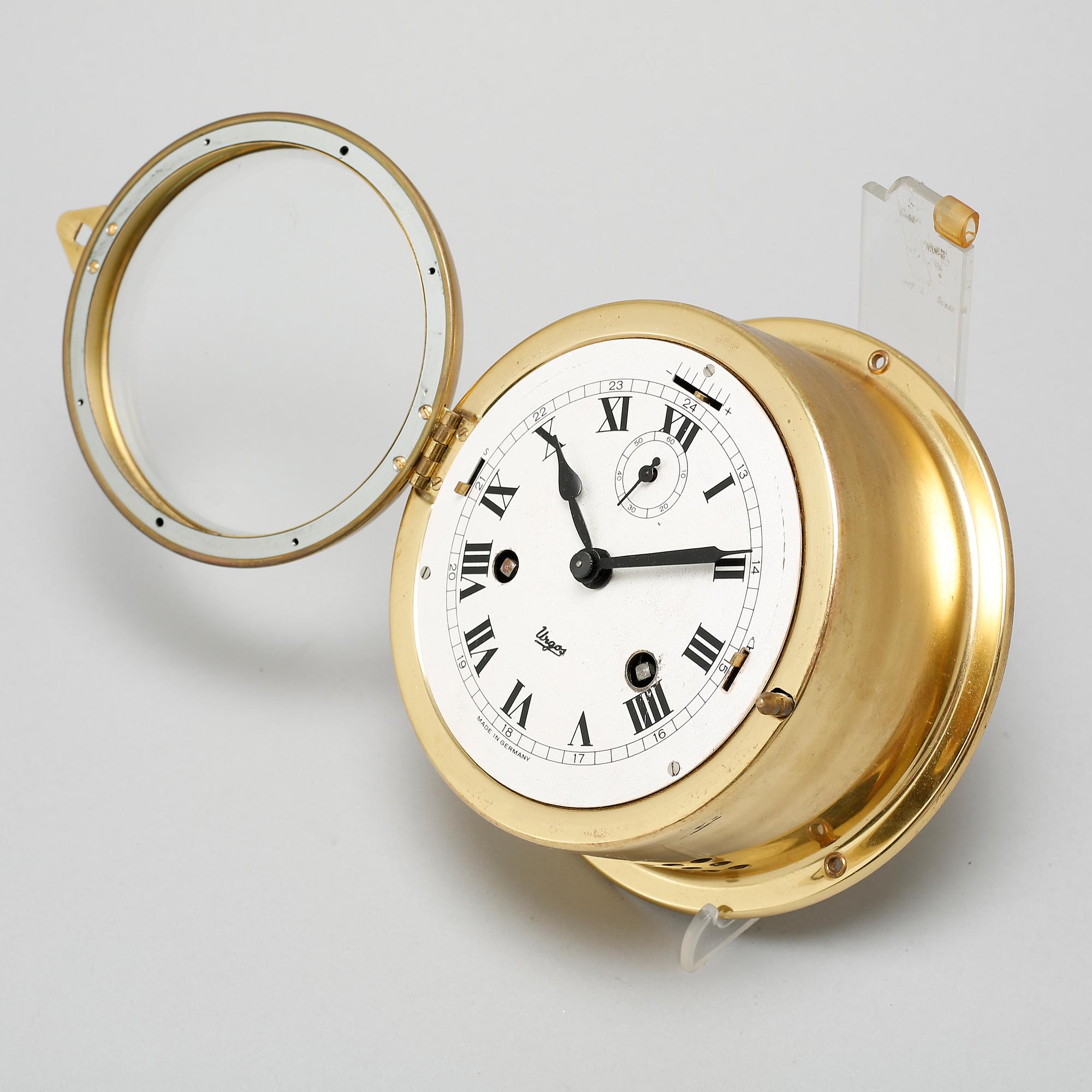 A ships clock from Urgos in Germany, 20th century.