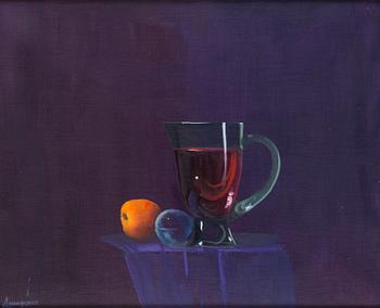 Antti Lampisuo, Stilleben med tillbringare och frukt.