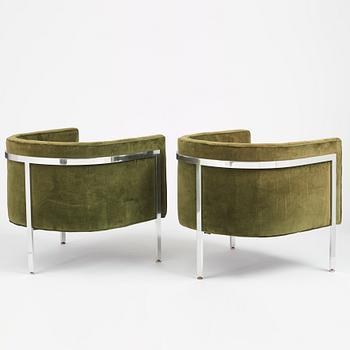 Harvey Probber, a pair of armchairs, USA, 1960s-70s.
