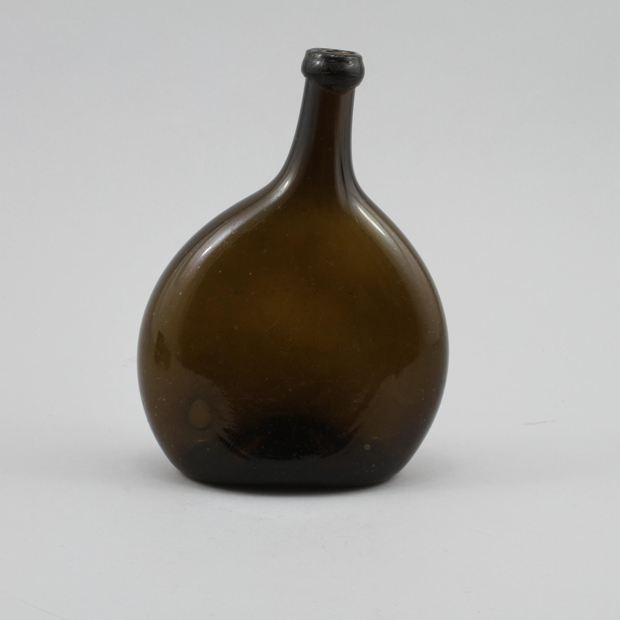FLASKA, glas, 1700/1800-tal.
