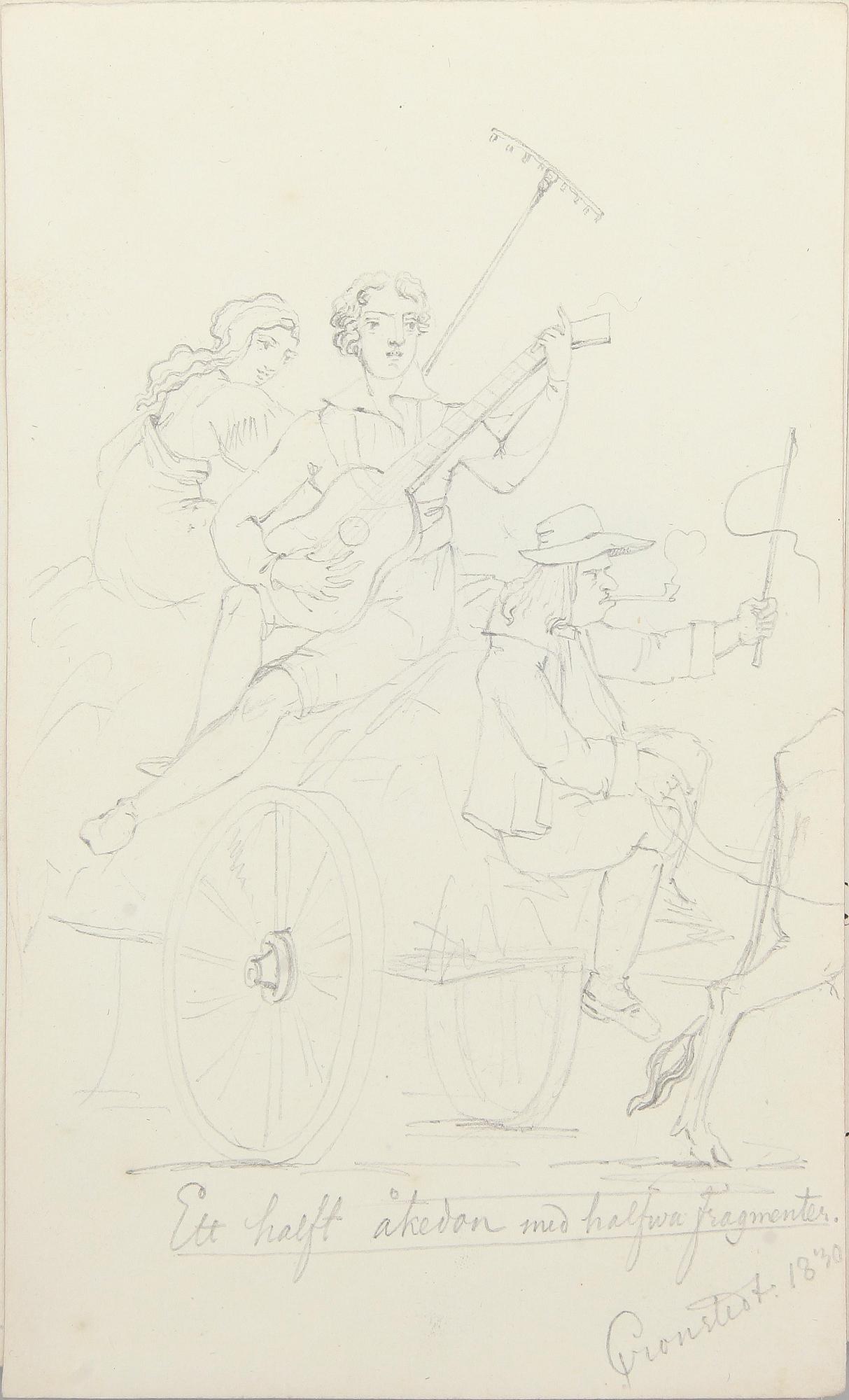ALMANACKOR, RECEPTBOK SAMT SKISSBÖCKER, bla av Egron Lundgrens hand, 1800-tal.