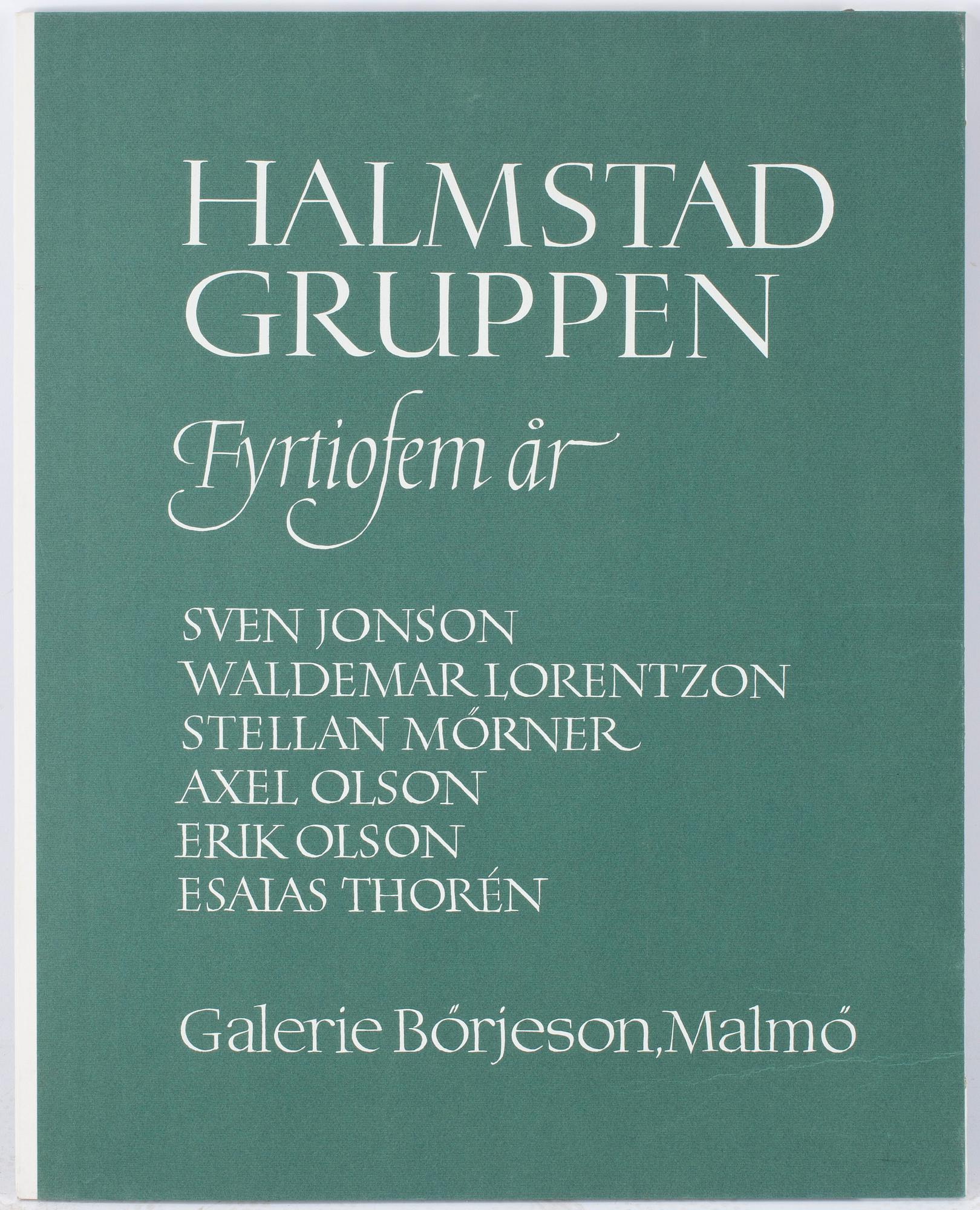 GRAFIKMAPP, "Halmstadgruppen 45 år". 6 st litografier, signerade, numrerade 324/350.