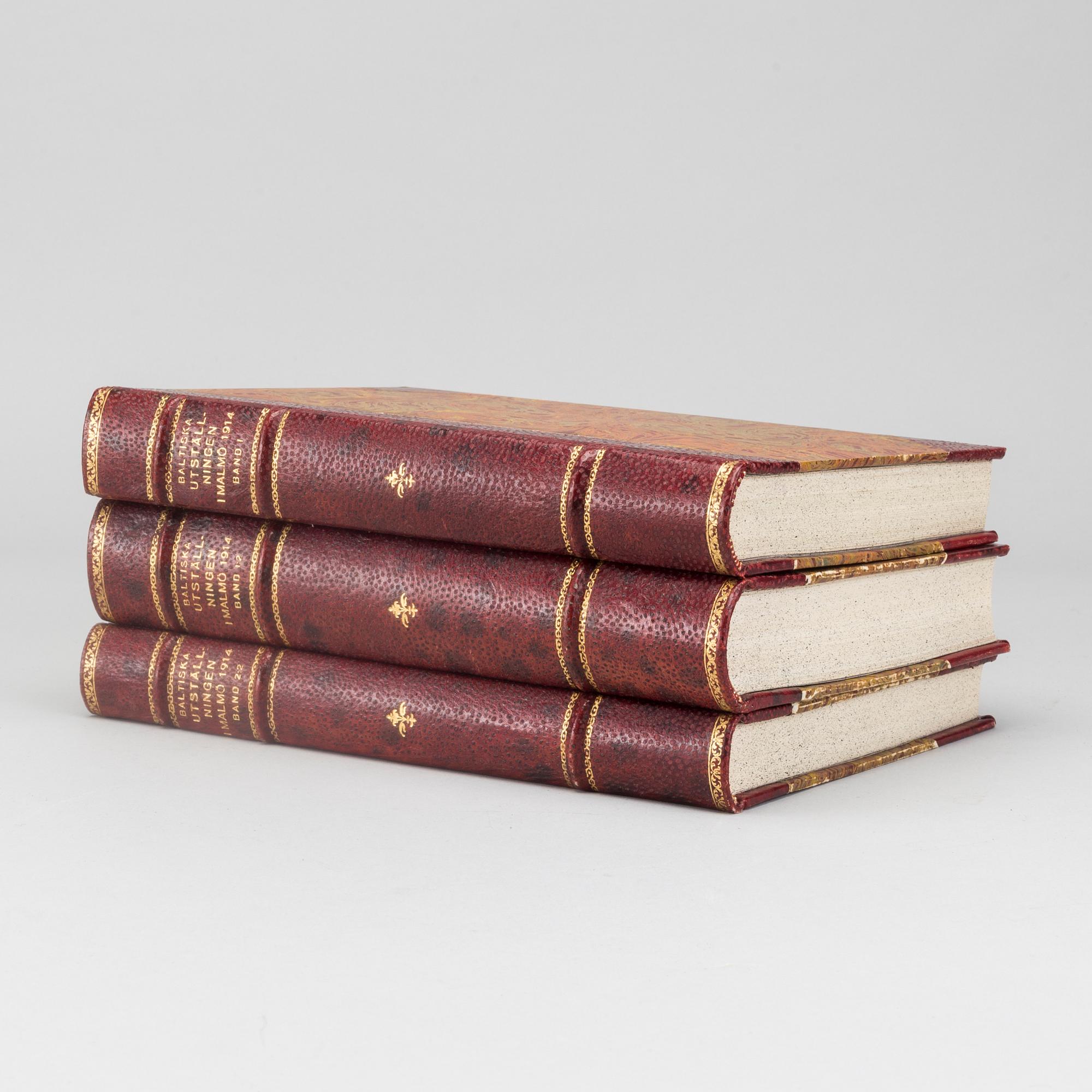 OFFICIELL BERÄTTELSE ÖFVER BALTISKA UTSTÄLLNINGEN I MALMÖ 1914. 3 vol.