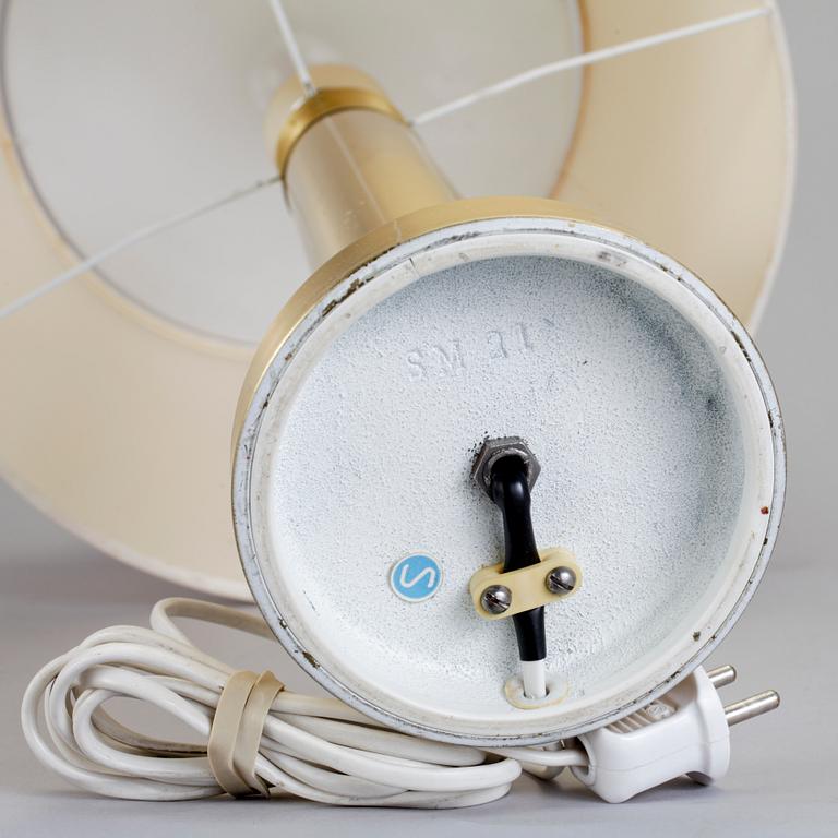 BORDSLAMPA, mässing, 1900-talets tredje kvartal.