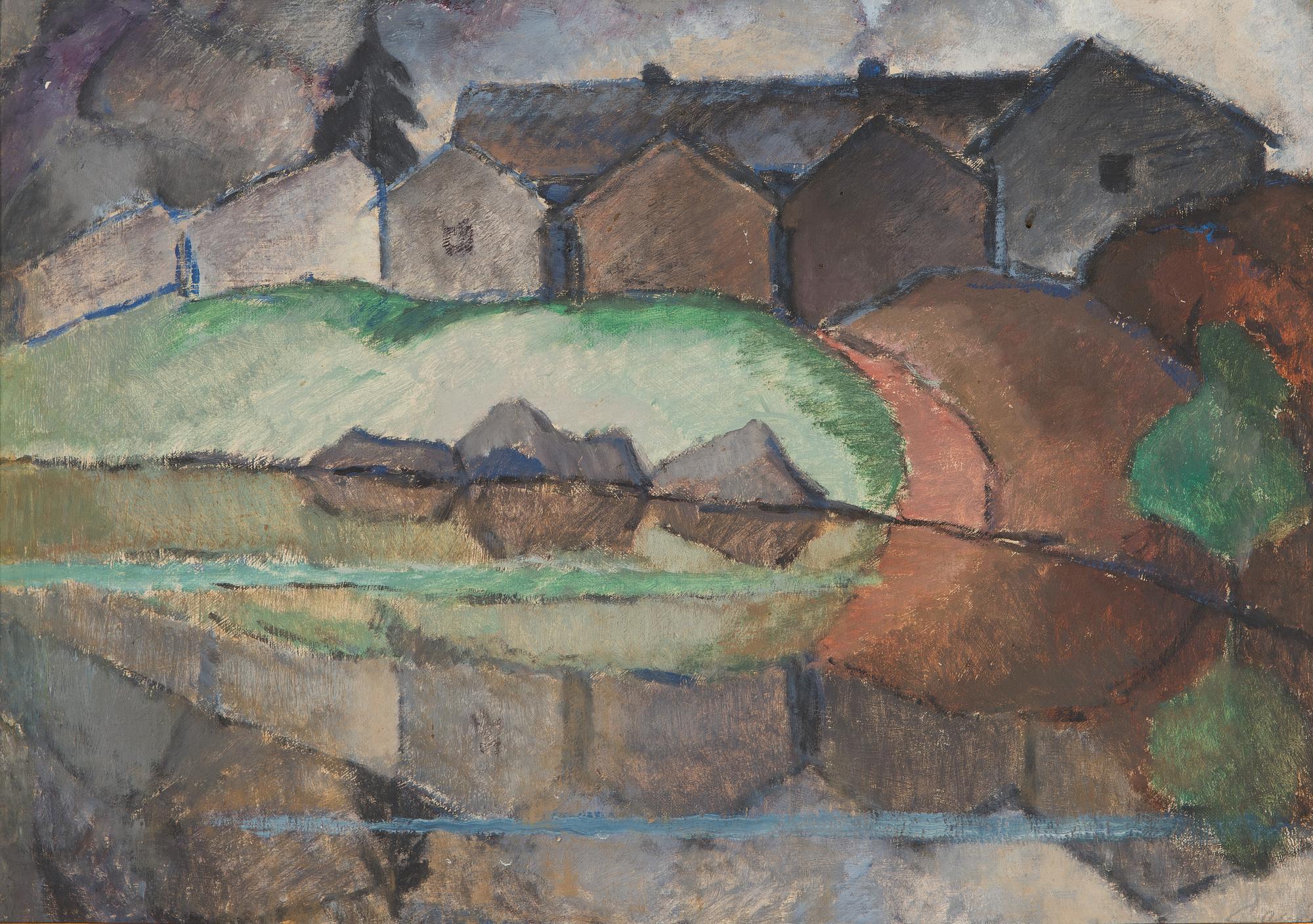 Alvar Cawén, Landscape from Illby in Porvoo.