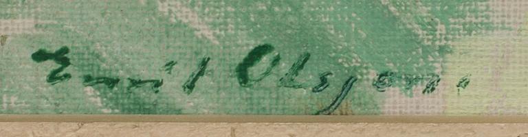 EMIL OLSSON, a signed and dated oilpainting on board.