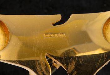 ARMRING, 18k guld med turmalin, "Ultima Thule", Lapponia exportstämplar. Vikt 44,6 g.