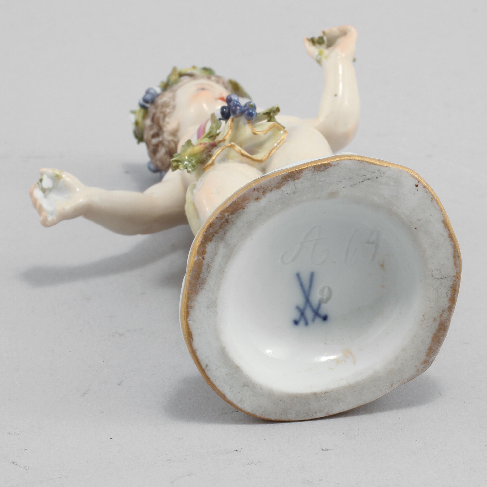 FIGURIN, porslin, "Höst", Meissen, 1900-tal.