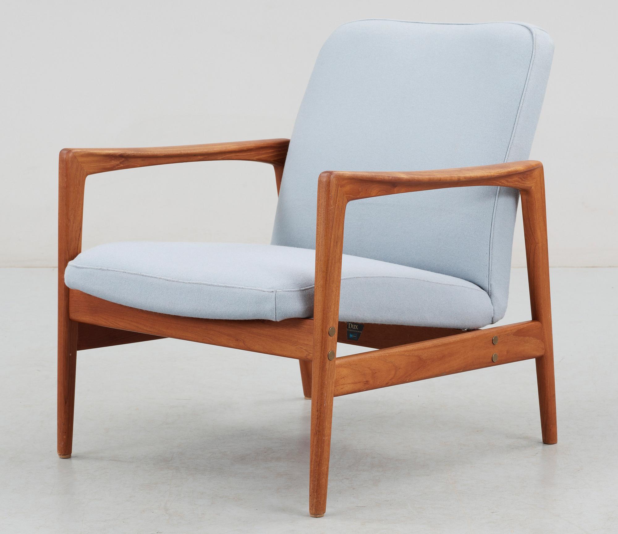 FÅTÖLJ, märkt DUX, 1950-tal.