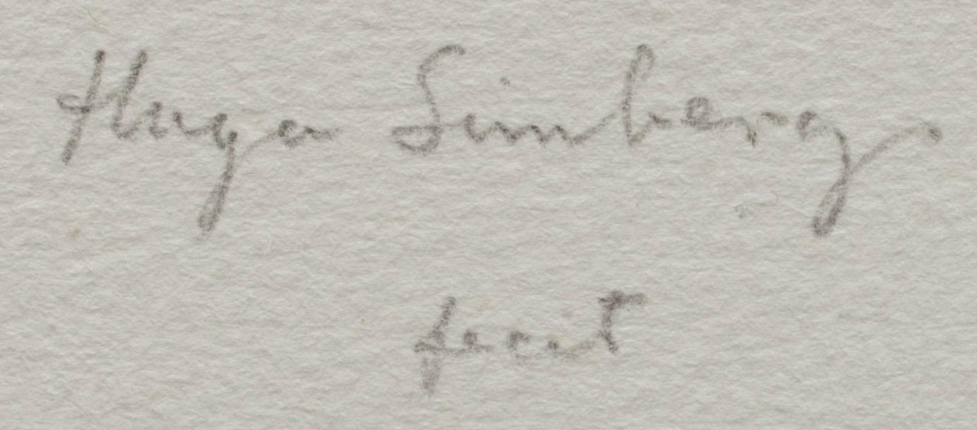 HUGO SIMBERG, träsnitt 2 st, signerade fecit.