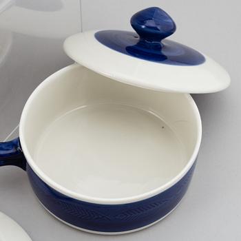 A Hertha Bengtsson 'Koka Blå' part dinner service, Rörstrand, designed 1956 (51 pieces).