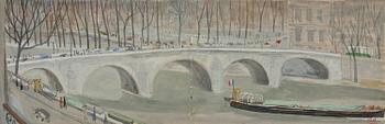812. Otte Sköld, Pont Royal över Seine mot Tuilerierna och Louvre.