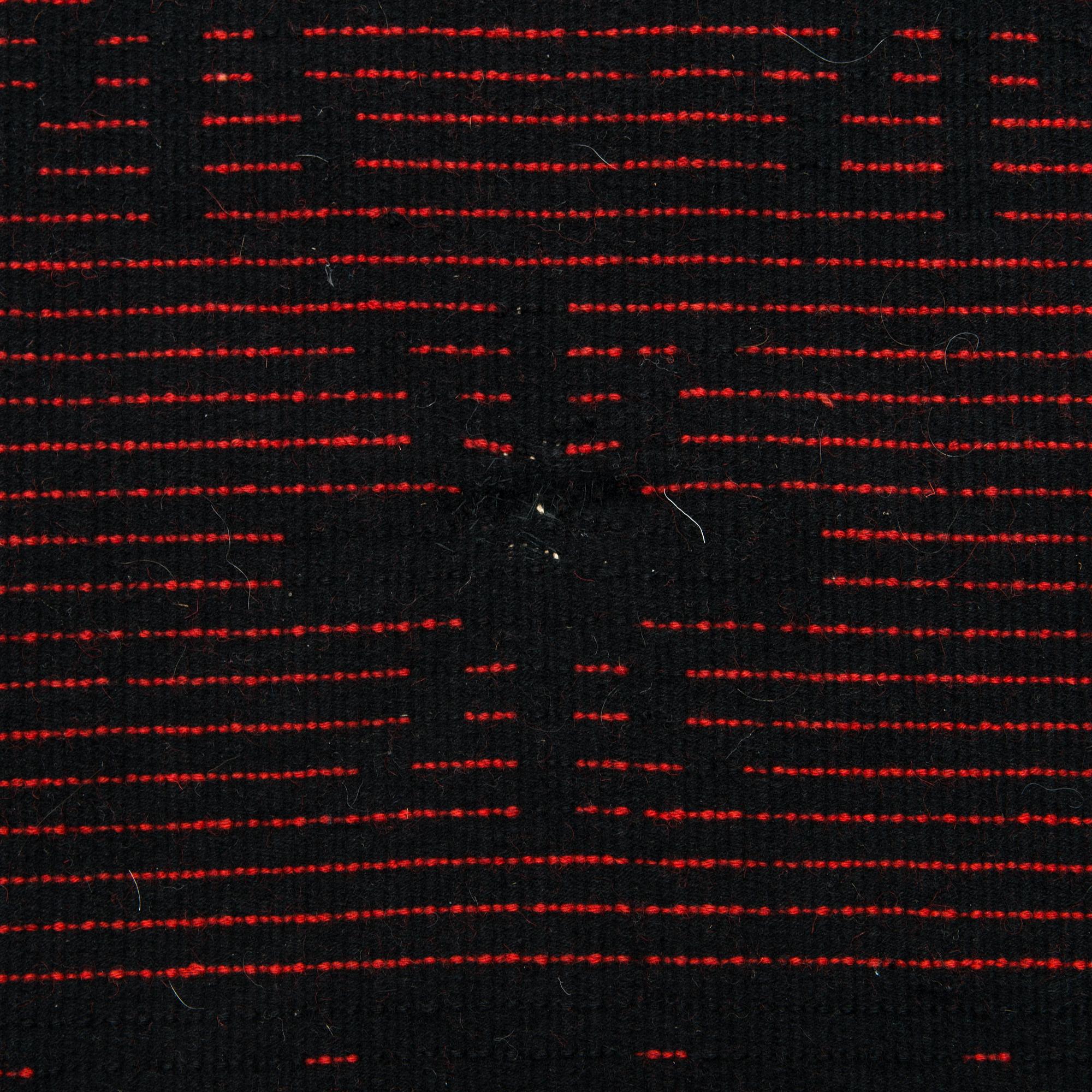 A late 19th Century Finnish folkart long pile ryijy-rug. Circa 190 x 145 cm.