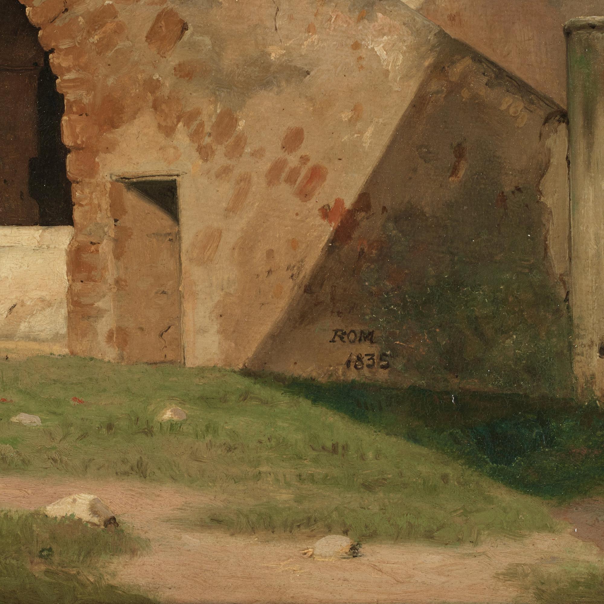 Martinus Rørbye, "Parti af et kapucinerkloster i Rom".