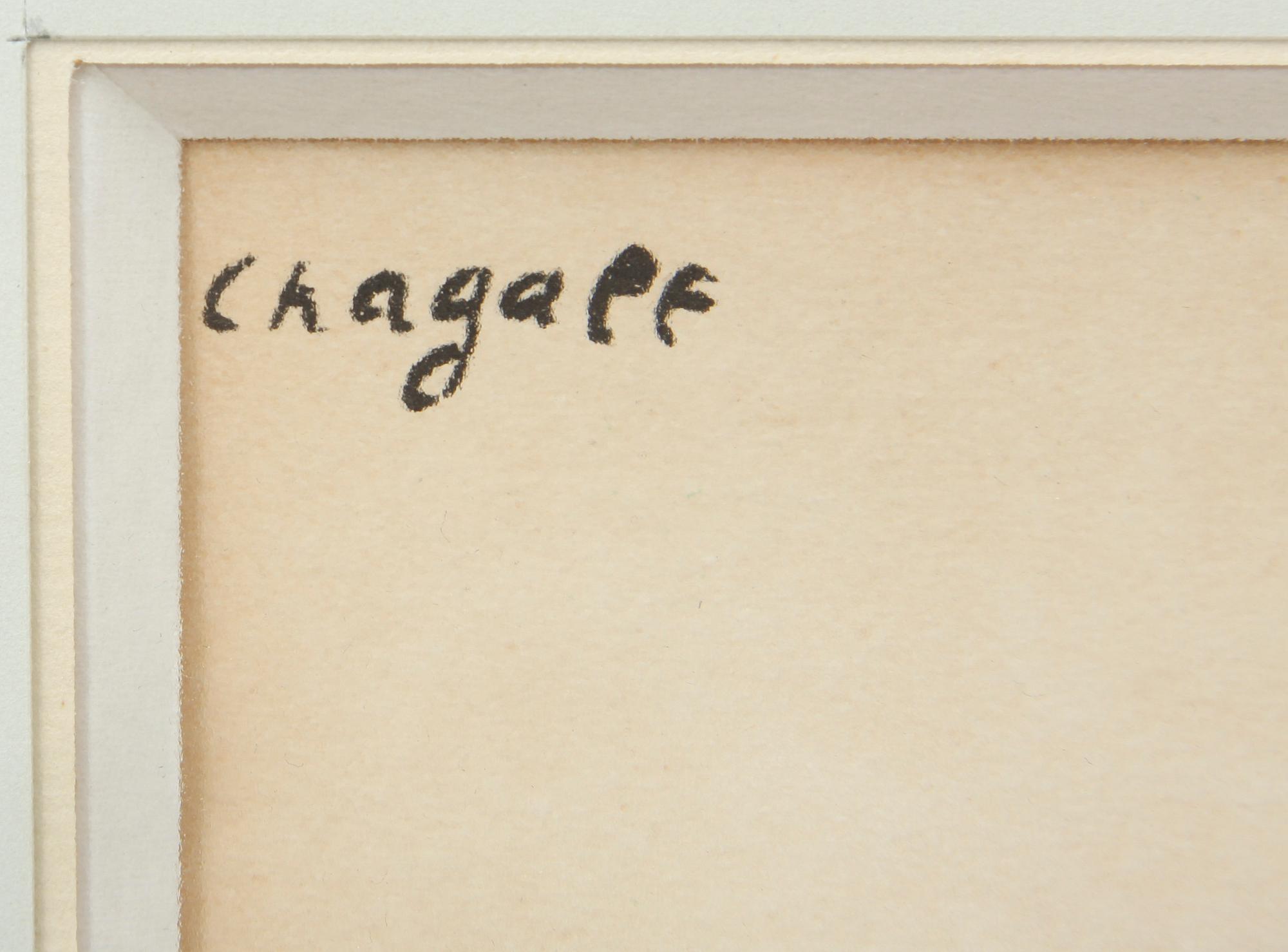 MARC CHAGALL, litografiskt tryck, sign i plåten.