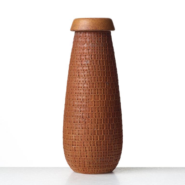 Stig Lindberg, a stoneware vase, Gustavsberg studio, Sweden 1962.