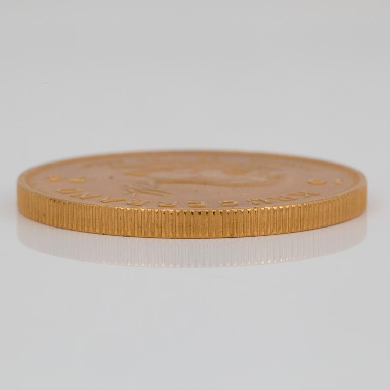 GULDMYNT, Krugerrand, Sydafrika 1976. Vikt ca 35 g.