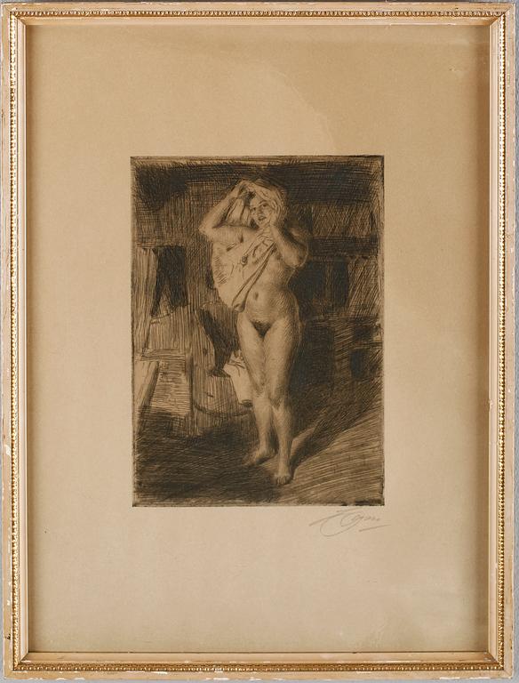 ANDERS ZORN, etsning, signerad.