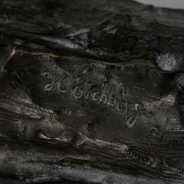 HERMANN EICHBERG, efter, skulptur, patinerad metall, signerad i godset.