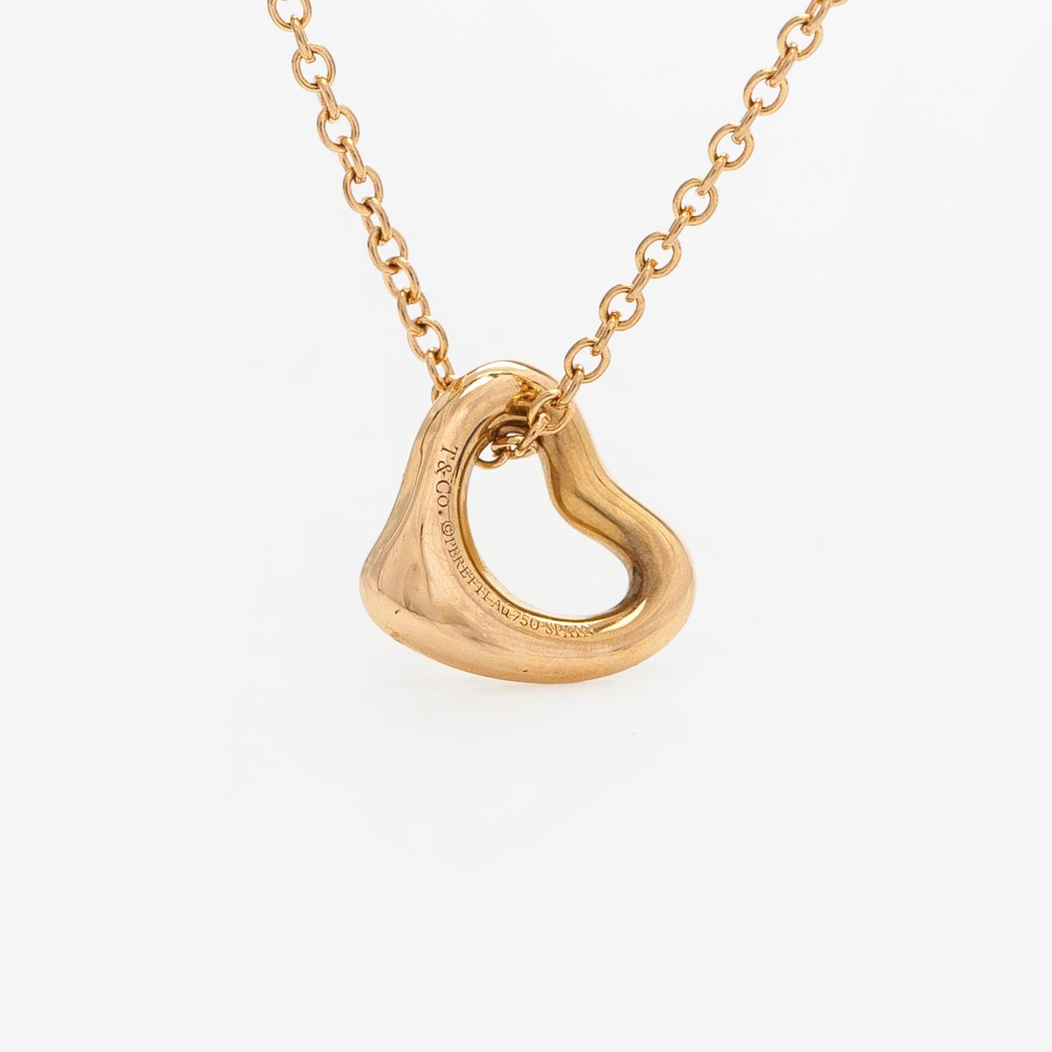 Tiffany & Co, Elsa Peretti, halsband, "Open Heart", 18K guld.