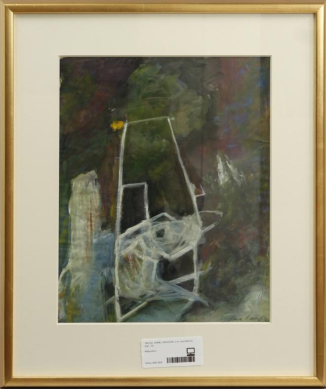 ARNE LARSSON, blandteknik, 2 st, sign.