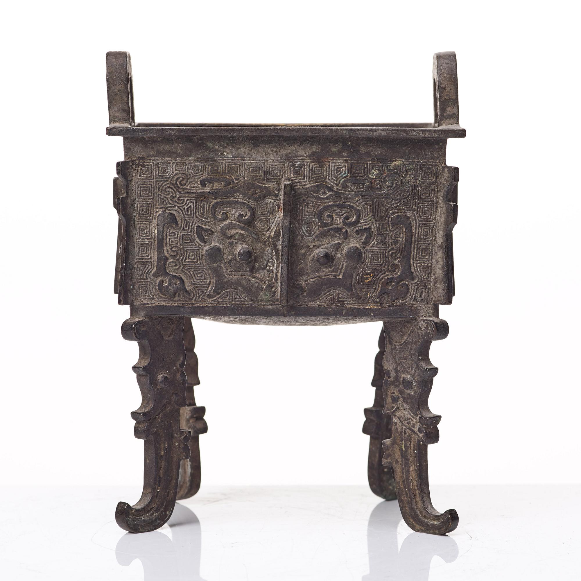A bronze censer, Ming dynasty with mark.