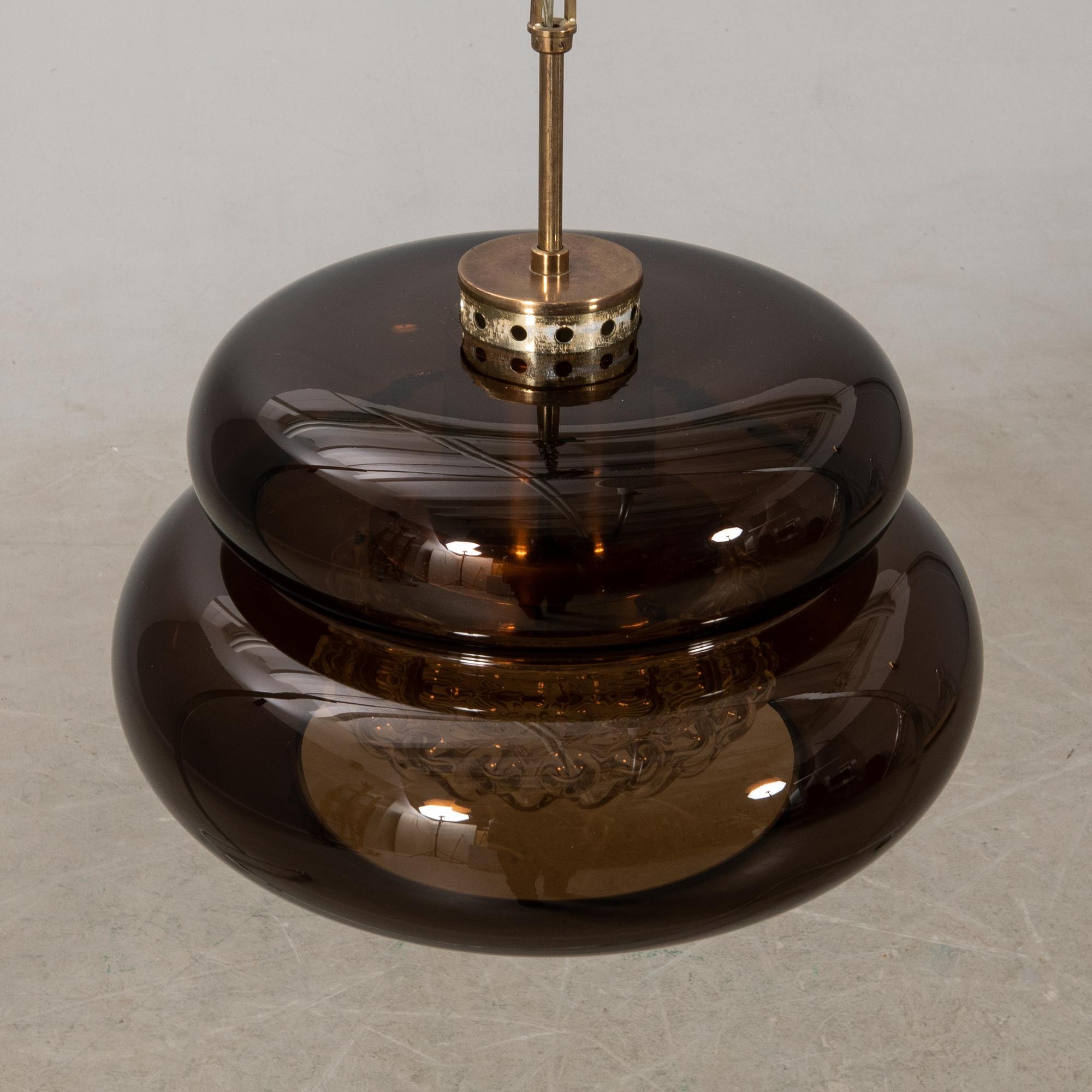 Carl Fagerlund, taklampa, "Bubblan", Orrefors, sent 1900-tal.