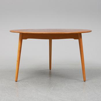 HANS J WEGNER, "Hjerte- set", matbord med sex stolar, Fritz Hansen, Danmark 1950-tal.