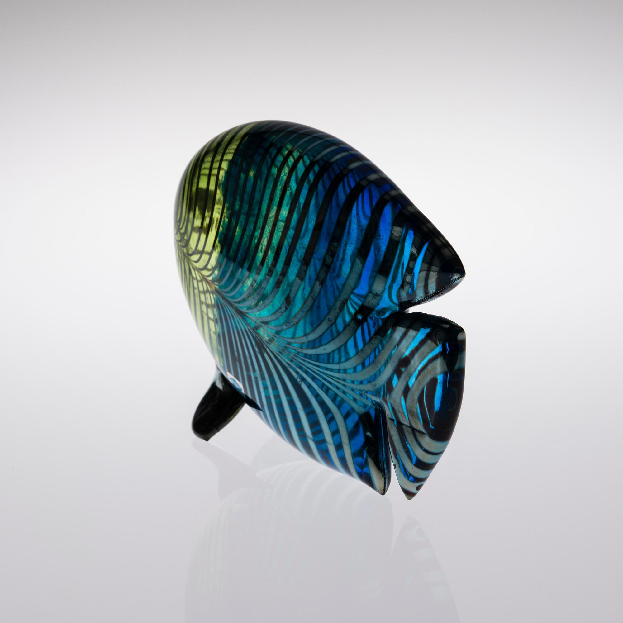 KERTTU NURMINEN, A GLASS SCULPTURE. Fish. Sign. K. Nurminen, Nuutajärvi. Early 1990s.