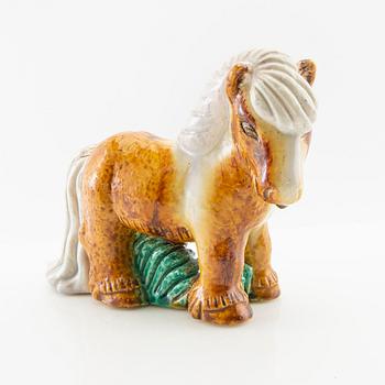 Gunnar Nylund, figurine with a chamotte stoneware glaze, Rörstrand, mid-20th century.