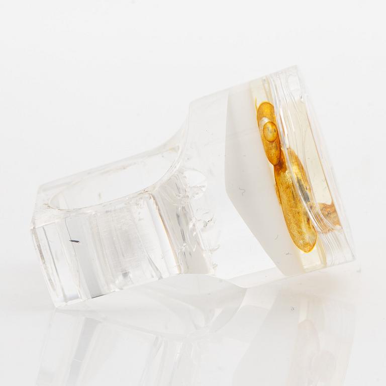 Siv Lagerström, three rings, acrylic plastic, 1970s.